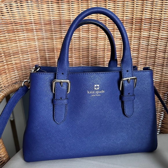 kate spade Handbags - Beautiful Navy Blue Kate Spade Satchel